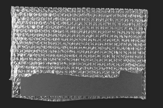 Protective bubble wrap packaging material, suitable as mockup