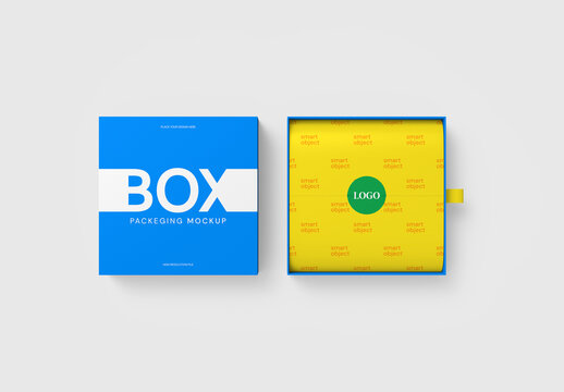 Sliding Gift Box Mockup