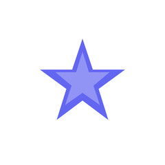 Obraz premium Purple star icon, blue star symbol, vector star shape, gradient star