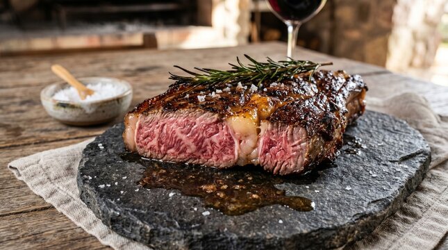 Premium Argentinian Ojo de Bife Ribeye Steak with Marbling