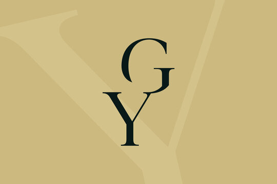 YG or GY letter logo icon design. Classic style luxury initials monogram.