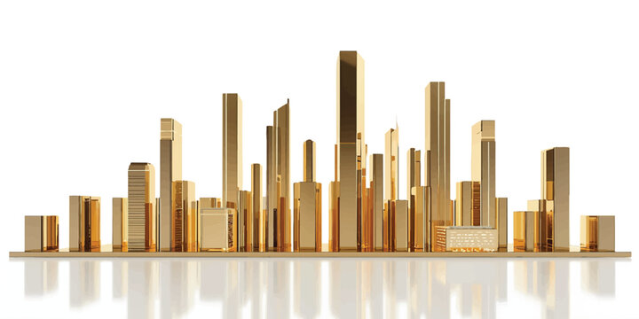An abstract city skyline merges with a digital city map and a global world graph to create a modern architectural visualization