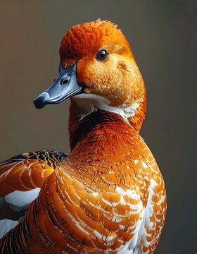 Orange duck portrait