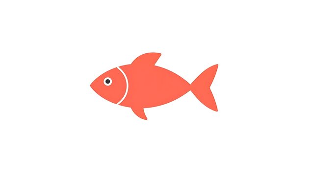 Orange Fish Silhouette