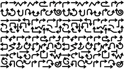 Obraz premium Abstract decorative glyphs and mysterious script-like symbols forming a seamless black-and-white pattern texture.