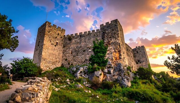 Old stone fortress hill