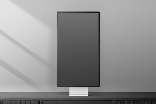 Minimalist vertical digital display photo, suitable as mockup