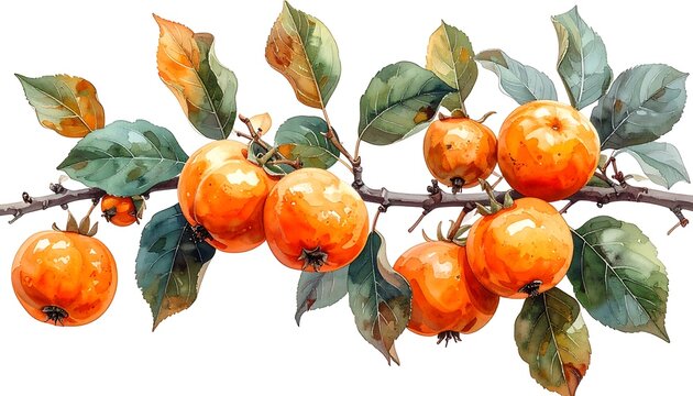 Orange fruits on branch