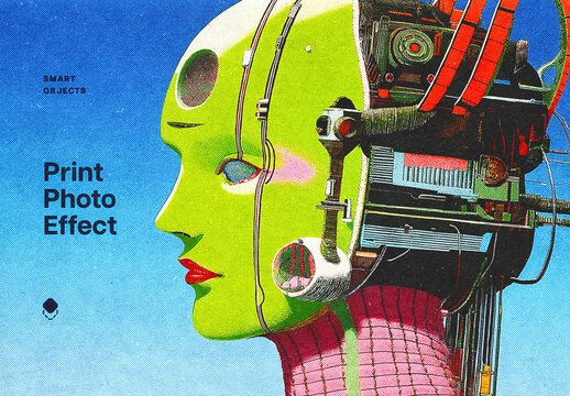 Comics Print Photo Effect &ndash; Halftone for Album Cover & Social Media (PSD)