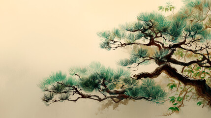 Fototapeta premium East Asian aesthetics favor subtle minimalism, soft tones, and delicate details, creating a calm and refined sense of beauty.