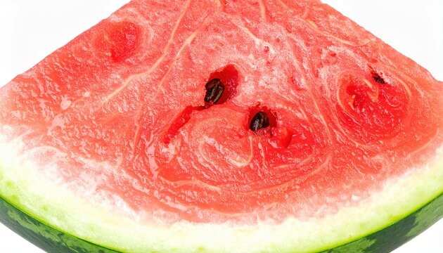 A vibrant close-up image of a watermelon slice showcasing its juicy red flesh and black seeds, perfect for summer themes and healthy eating concepts.