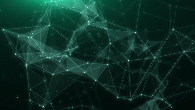 Abstract green computer desktop, smart technology digital remix