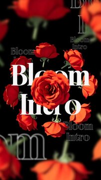 3D Floral Bloom Intro - Vertical