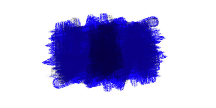 Blue brush stroke isolated on transparent background