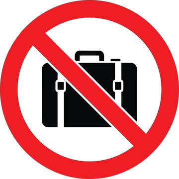 No Briefcase, Prohibited, Business Ban, Office Restriction Icon