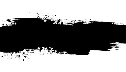 Fototapeta premium Grunge badge paint brush stroke, hand drawn black sticker