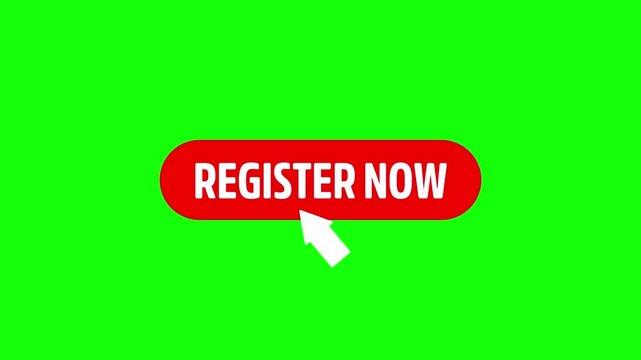 Click on register now button, Red Rectangle Shape On Green Screen Background