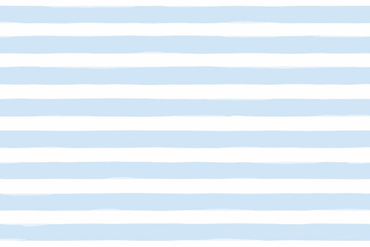 Light Blue Seamless Watercolor Stripes Background with Summer Pastel Straight Horizontal Lines. Hand Painted Minimalist Texture for Fabric, Wallpaper, Wrapping Paper, and Textile Design Vector