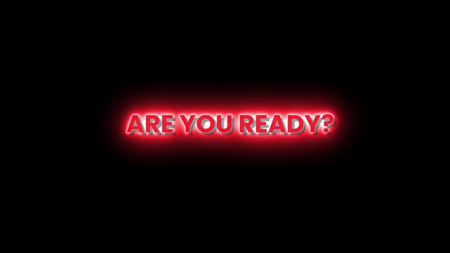 Glowing Neon Arcade Text Animations Level Up Game Over Start On Black