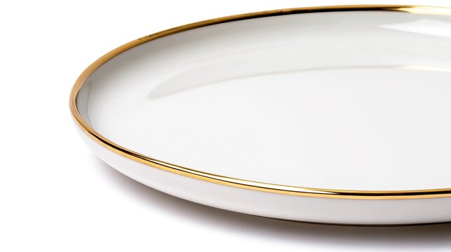 Golden Rimmed Porcelain Plate