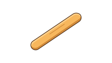 Wooden Tongue Depressor Flat Vector Icon Illustration with Editable Stroke. Professional medical tool or craft stick for healthcare and DIY projects. Isolated on white background for design. © Ali