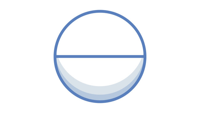 Round Scored Tablet Pill Vector Icon Illustration with Editable Stroke. Modern Flat Design for Medical, Healthcare, Pharmacy, and Wellness Apps. Scalable Minimalist Outline Graphic.