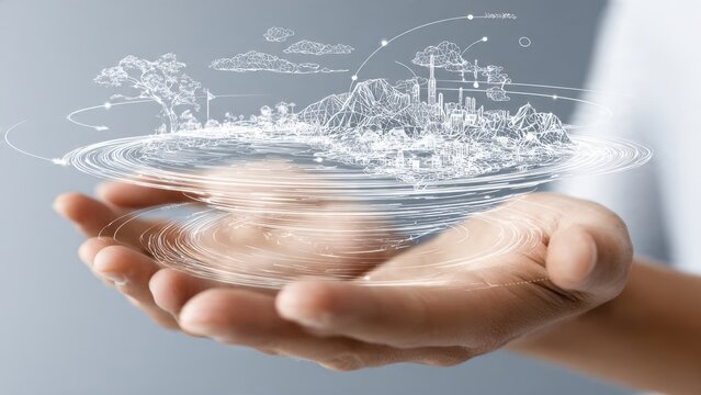 Environmental Impact Assessment: Environmental data model rotating display
