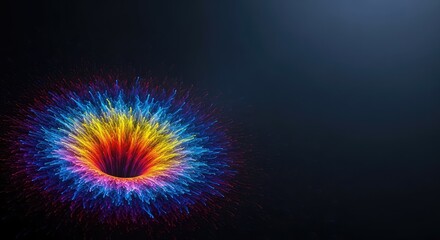 Fototapeta premium Abstract visual of extreme compression where matter collapses into a singularity point, forming an incredibly dense texture, science, scientific, extreme