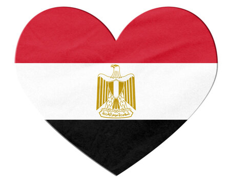 Egypt love heart flag country symbol