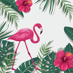 Tropical  Summer Design Background. Vector stock illustration.. © Ekler
