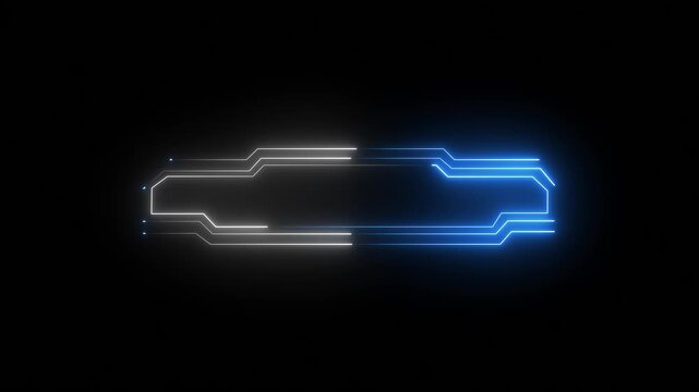 Futuristic digital circuit technology animation background. Digital network connecting line technology animation.