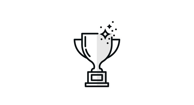 A trophy with sparkles on it.