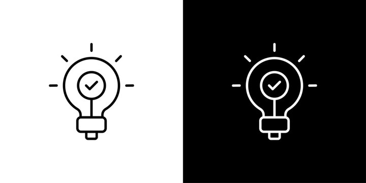 Idea Icon Sheet Black And White