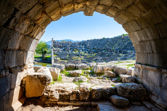 Letoon or Letoum (Turkish: Letoon, Ancient Greek: &Lambda;&eta;&tau;ῷ&omicron;&nu;) in the Fethiye district of Muğla Province, Turkey, was a sanctuary of Leto located 4 kilometres (2.5 mi) south of the ancient city of Xanthos,