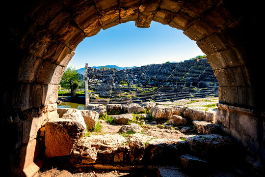 Letoon or Letoum (Turkish: Letoon, Ancient Greek: &Lambda;&eta;&tau;ῷ&omicron;&nu;) in the Fethiye district of Muğla Province, Turkey, was a sanctuary of Leto located 4 kilometres (2.5 mi) south of the ancient city of Xanthos,