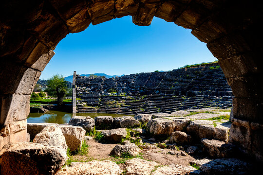 Letoon or Letoum (Turkish: Letoon, Ancient Greek: &Lambda;&eta;&tau;ῷ&omicron;&nu;) in the Fethiye district of Muğla Province, Turkey, was a sanctuary of Leto located 4 kilometres (2.5 mi) south of the ancient city of Xanthos,