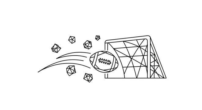 American football scoring a touchdown.