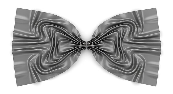 a gray and black abstract image with a bow tie shape