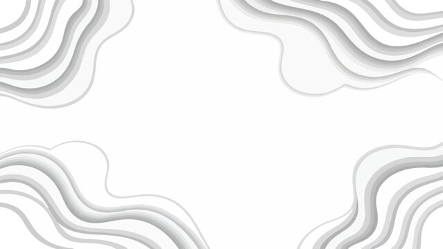 White Wavy Lines Pattern Design Element.