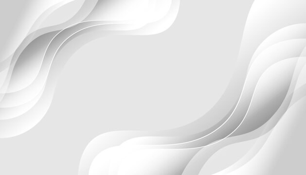 Abstract grey background poster with dynamic waves.