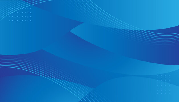 Abstract Blue Modern Background with Fluid Shapes and Geometric Elements