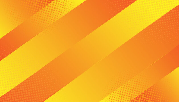 Abstract Yellow Orange Diagonal Halftone Background