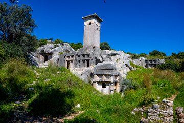 Fototapeta premium Xanthos or Xanthus, also referred to by scholars as Arna, its Lycian name,(Turkish: Ksantos, Lycian: 𐊀𐊕𐊑𐊏𐊀 Arñna, Greek: Ξάνθος, Latin: Xanthus) was an ancient city near the present-day village o