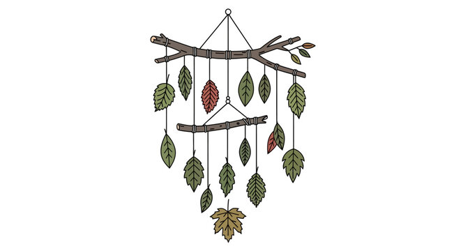 Decorative metal leaf wind chime object.