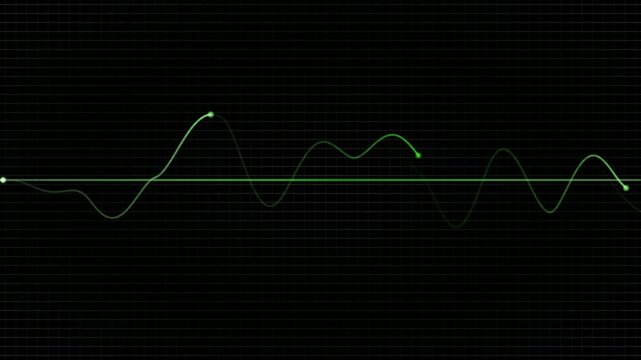 arrow cardiogram on black background motion video. heart beat on monitor 