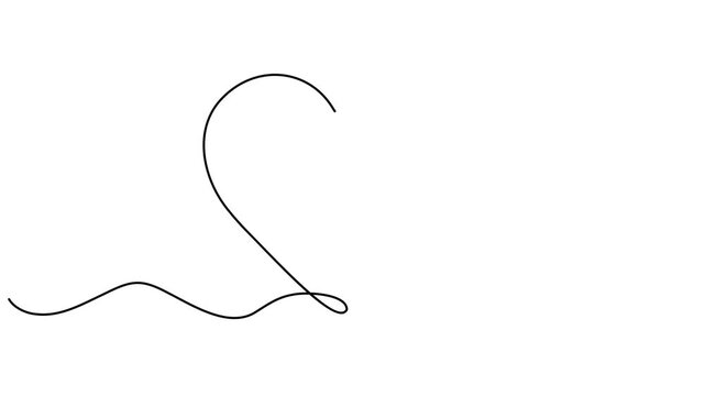 Heart Shape line art 4K Animation Video minimal seamless loop abstract romantic motion
