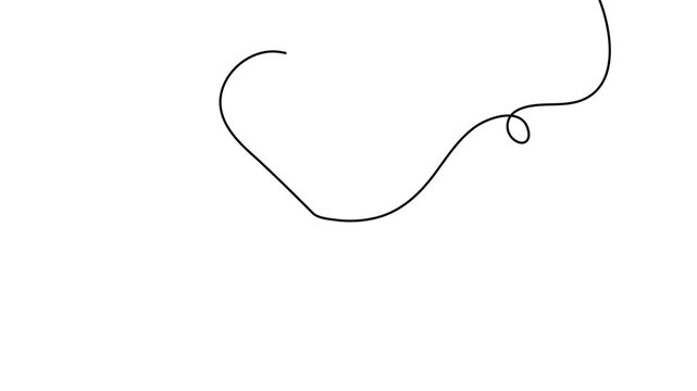 Heart Shape line art 4K Animation Video minimal seamless loop abstract romantic motion
