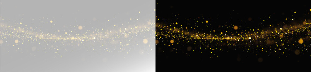 golden dust wave with elegant curved particles and radiant magic glitter © Alehandro