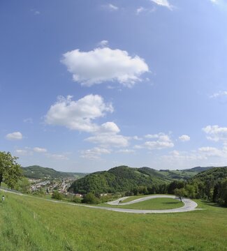 Schwarzenbachstrasse road with hairpin bends, Schwarzenbach, Lower Austria, Austria, Europe