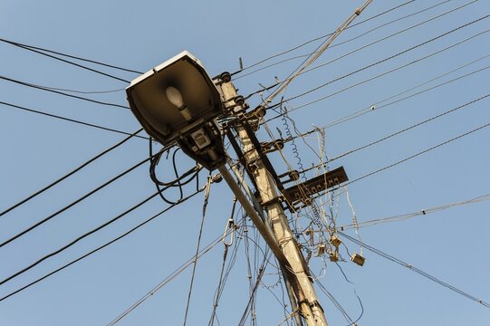 Chaotic array of power cables, Tamil Nadu, India